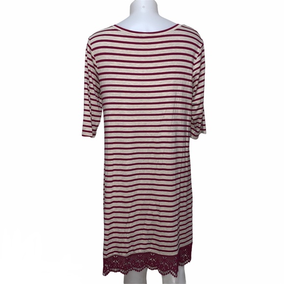 Red Camel Heirloom Romance Striped Shift Dress with Coordinating Leggings XL - Picture 2 of 11